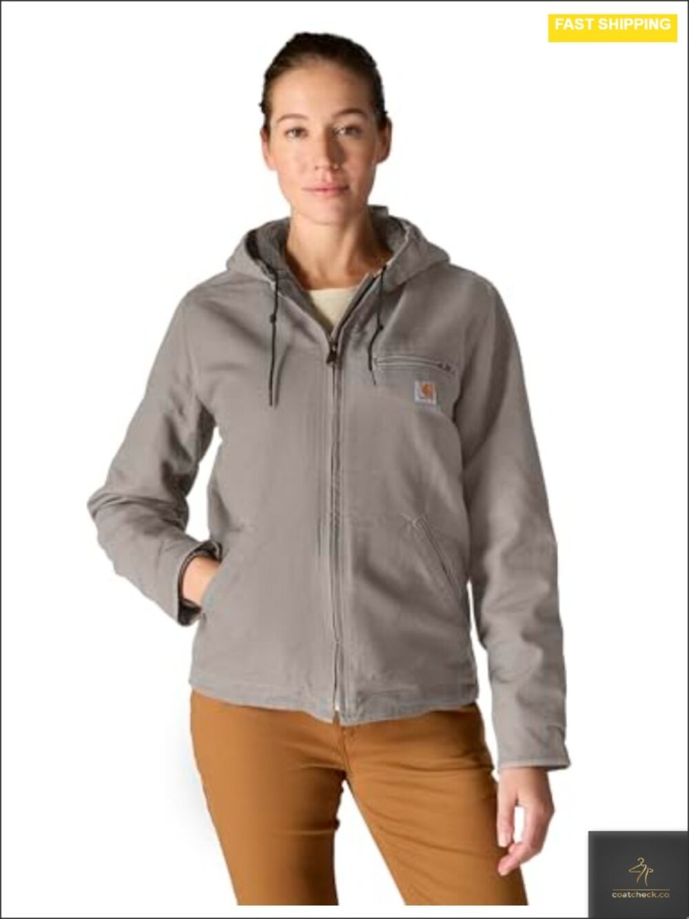 Carhartt Women's Washed Duck Sierra Jacket Sherpa Lined Bi-Swingback